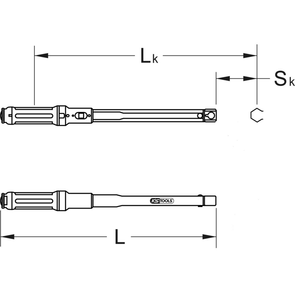 Clé dynamométrique ERGOTORQUEprecision KS Tools avec trousse, 20-200Nm, 11  pcs