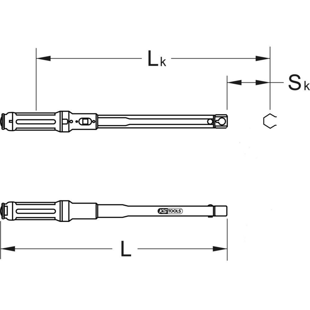 Clé dynamométrique 1 à 25 Nm à emmanchement 9x12mm KSTOOLS