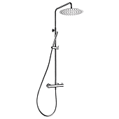 Colonne de douche Sélène 300 avec bras de 350 finition chromée image