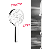 Douchette ABS Twister - chrome blanc image