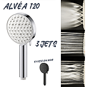 Douchette ABS Alvea 120 - Ø 120 mm - Effet 3D nid d’abeille image